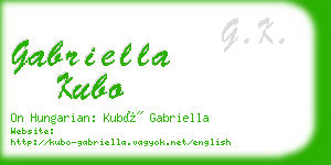 gabriella kubo business card